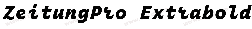 ZeitungPro Extrabold字体转换